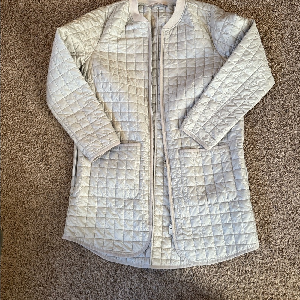 Athleta Quilted Jacket - Light Beige